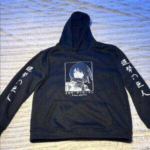 Attack on Titan - Black Graphic Hoodie Mikasa